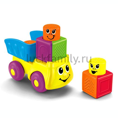 "Кубики-блоки с сюрпризами" Fisher Price Веселая поездка (гусеница и грузовичок в ас.) P9783