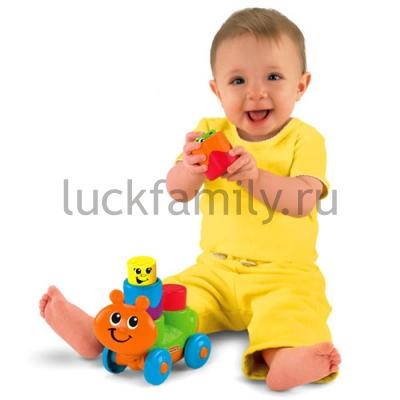 "Кубики-блоки с сюрпризами" Fisher Price Веселая поездка (гусеница и грузовичок в ас.) P9783