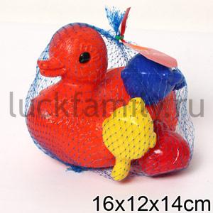 НАБОР Д/КУПАНИЯ (УТКА+3 РЫБКИ) В СЕТКЕ в уп.40наб ― Luckfamily.ru