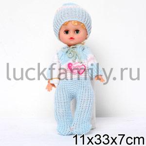 КУКЛА "НАСТЕНЬКА" ОЗВУЧ. РУССИФИЦ, С БУТЫЛОЧКОЙ, ОДЕЖДА В АССОРТ. В ПАК. (РУСС. УП) 25СМв кор.6*24шт ― Luckfamily.ru