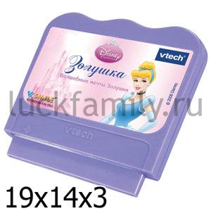 КАРТРИДЖ "ЗОЛУШКА" К ИГРОВОЙ ТВ-ПРИСТАВКЕ "VTECH" РУССИФИЦ.ДИСНЕЙ  В РУСС. ПЛАСТ КОР в кор.4*6шт ― Luckfamily.ru