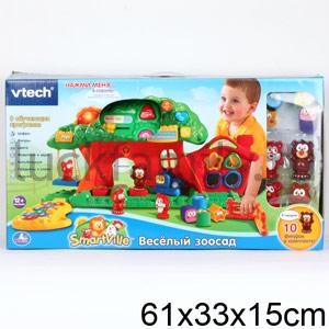 ВЕСЁЛЫЙ ЗООСАД "VTECH" НА БАТ. СВЕТ + ЗВУК, РУССИФИЦ., 10 ФИГУРОК В РУСС. КОР. в кор.3шт ― Luckfamily.ru