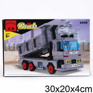 КОНСТРУКТОР ПЛАСТ. САМОСВАЛ С ФИГУРКОЙ В КОР. 30*20СМ в кор.24шт (Р) ― Luckfamily.ru