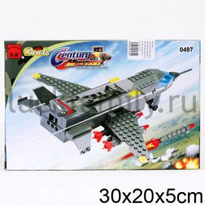 КОНСТРУКТОР ПЛАСТ. ВОЕННЫЙ САМОЛЕТ С ФИГУРКОЙ И АКСЕСС. В КОР. 30*20СМ в кор.30шт (Р) ― Luckfamily.ru