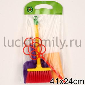 ИГР. НАБОР "ЗОЛУШКА" №1 (ЩЕТКА, СОВОК, ВЫБИВАЛКА, САЛФЕТКА) в кор.40шт ― Luckfamily.ru