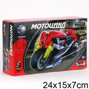 КОНСТРУКТОР ПЛАСТ. "МОТОЦИКЛ" ИНЕРЦ. 3401 В РУСС. КОР. 24*15*7СМ в кор.2*36шт ― Luckfamily.ru