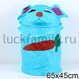 КОРЗИНА ДЛЯ ИГРУШЕК ЖИВОТНЫЕ, ЦВЕТ В АССОРТ. 73988ABCD В СУМКЕ 45*45СМ в кор.24шт ― Luckfamily.ru