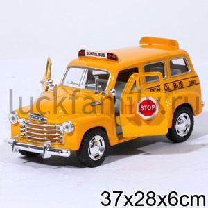 МАШИНА CHEVROLET SUBURBAN SCHOOL BUS (1950) МЕТАЛЛ. ИНЕРЦ. 1:36 В ДИСПЛЕЕ 13СМ УП-12ШТ в кор.2*6уп ― Luckfamily.ru