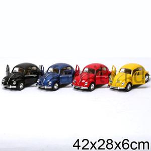 МАШИНА VOLKSWAGEN CLASSICAL BEETLE (1967) МЕТАЛЛ. ИНЕРЦ. 1:32 В ДИСПЛЕЕ 13СМ УП-12ШТ в кор.2*6уп ― Luckfamily.ru