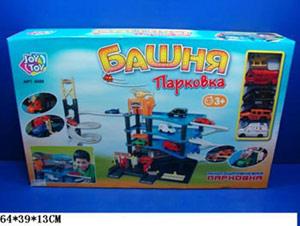 ГАРАЖ 4 УРОВНЯ С МАШИНКАМИ, ВЕРТОЛЕТОМ, 0847 EV11208/EV14733 В РУСС.КОР.64*39*13СМ JT в кор.12шт ― Luckfamily.ru