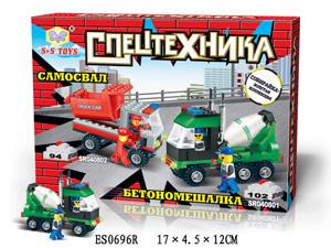 КОНСТРУКТОР ПЛАСТ. СПЕЦТЕХНИКА С ФИГУРКАМИ, 102ДЕТ. SR040801 В РУСС. КОР. 17*5*12СМ в кор.2*60шт. ― Luckfamily.ru