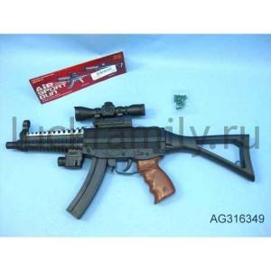 АВТОМАТ ПНЕВМ. С ОПТИЧ. ПРИЦЕЛОМ, С ФОНАРЕМ, С ПУЛЬКАМИ В ПАК. в кор.2*60шт ― Luckfamily.ru