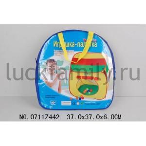 ДЕТСКАЯ ИГРОВАЯ ПАЛАТКА В СУМКЕ (РУСС. УП.) 37*37*6СМ в кор.2*12шт ― Luckfamily.ru