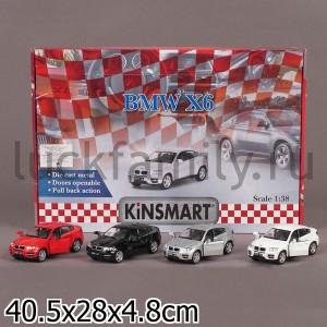 МАШИНА BMW X6 МЕТАЛЛ. ИНЕРЦ. 1:38 ОТКРЫВ. ДВЕРИ, В АССОРТ. В ДИСПЛЕЕ УП-12ШТ в кор.2*6уп ― Luckfamily.ru