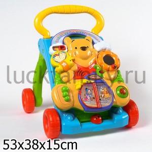 ХОДУНКИ-ТЕЛЕЖКА "VTECH" ВИННИ РАЗВИВАЮЩ. НА БАТ. СВЕТ+ЗВУК, АНГЛ. ОЗВУЧ. в кор.4шт ― Luckfamily.ru
