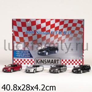 МАШИНА 2009 NISSAN GT-R МЕТАЛЛ. ИНЕРЦ. 1:36 ОТКРЫВ. ДВЕРИ В ДИСПЛЕЕ УП-12ШТ в кор 2*6уп ― Luckfamily.ru