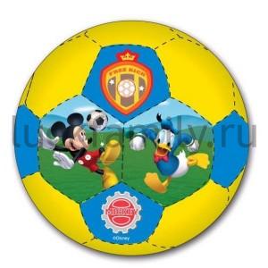 МЯЧ ФУТБОЛЬНЫЙ DISNEY ОДНОСЛОЙНЫЙ, РАЗМЕР 5, МИККИ МАУС ЖЕЛТО-СИНИЙ B09393 В ПАК. в кор.60шт ― Luckfamily.ru