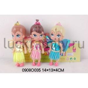 КУКЛА, ЦВЕТ В АССОРТ. В ПАК. 14*13*4СМ УП-3ШТ в кор.4*72уп ― Luckfamily.ru
