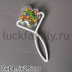 ПОГРЕМУШКА "СНЕЖИНКА" в кор.80шт ― Luckfamily.ru