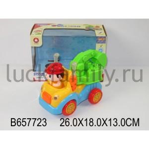 МАШИНА МУЛЬТЯШНАЯ НА БАТ. СВЕТ+ЗВУК 0903B В КОР. 26*18*13СМ в кор.2*18шт ― Luckfamily.ru