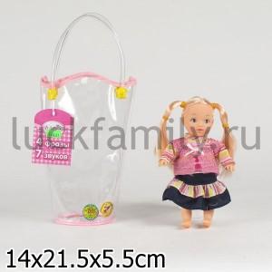 КУКЛА "КАРАПУЗ" НА БАТ. ОЗВУЧ. В СУМКЕ 20СМ в кор.2*24шт ― Luckfamily.ru
