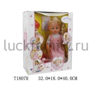 КУКЛА "ВАЛЮША" ФУНКЦ., 42СМ, ОЗВУЧ. РУССИФИЦ., ПЬЕТ И ПИСАЕТ 30568A1 В КОР. 32*18*40СМ в кор.6шт ― Luckfamily.ru