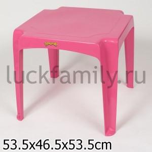 СТОЛ ДЕТСКИЙ Р-Р 520*520*475, ЦВЕТ РОЗОВЫЙ в уп.5шт ― Luckfamily.ru