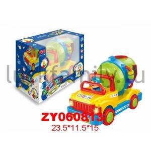 МАШИНА НА БАТ. СВЕТ+ЗВУК, С ЛОГИЧ. ИГРОЙ, ВРАЩАЕТСЯ ZYC-0172-1 В РУСС. КОР. 23*11*15СМ в кор.2*30шт ― Luckfamily.ru