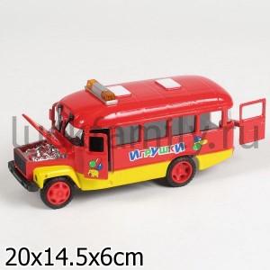 МАШИНА "ТЕХНОПАРК" МЕТАЛЛ. ИНЕРЦ. КАВЗ ИГРУШКИ, ОТКРЫВ. ДВЕРИ, КАПОТ, СВЕТ+ЗВУК В КОР. в кор.2*24шт ― Luckfamily.ru