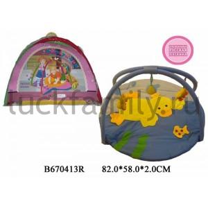 ДЕТСКИЙ ИГРОВОЙ КОВРИК НА БАТ. РУССИФИЦ. С ИГРУШКАМИ НА ПОДВЕСКЕ FM6189 В СУМКЕ 82*58*2СМ в кор.12шт ― Luckfamily.ru