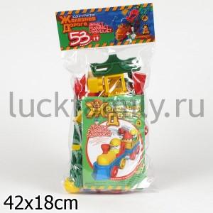КОНСТРУКТОР ЖЕЛЕЗНАЯ ДОРОГА 53 ЭЛ. в кор.40шт ― Luckfamily.ru