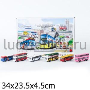 АВТОБУС МЕТАЛЛ. ИНЕРЦ. В АССОРТ. В ДИСПЛЕЕ УП-18ШТ в кор.2*8уп ― Luckfamily.ru