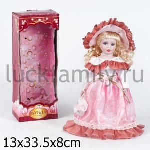 КУКЛА ФАРФОР 30СМ, ПЛАСТ. ПОДСТАВКА В РУСС. КОР. в кор.24шт ― Luckfamily.ru