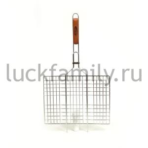 РЕШЕТКА ДЛЯ БАРБЕКЮ 400*300ММ, ТОЛЩИНА МЕТАЛЛА 4,5*3,5*2,0ММ в кор.12шт ― Luckfamily.ru