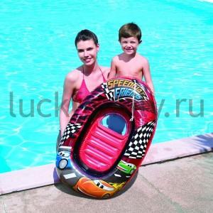 ПЛОТ Д/ПЛАВАНИЯ BESTWAY НАДУВ. ДЕТСКИЙ 102*69СМ, ДИЗАЙН МАШИНКИ SPEEDWAY (БОИТСЯ ХОЛОДА) в кор.24шт ― Luckfamily.ru