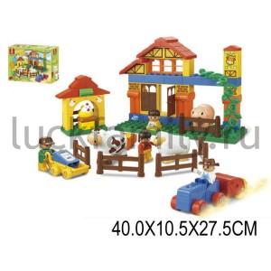 КОНСТРУКТОР ПЛАСТ. ФЕРМА С ФИГУРКАМИ И АКСЕСС., 68ДЕТ. В КОР. 40*10*27СМ в кор.12шт ― Luckfamily.ru