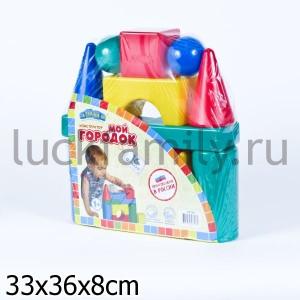 КОНСТРУКТОР "МОЙ ГОРОДОК" 80*80, 16 ЭЛ. в кор.14шт ― Luckfamily.ru