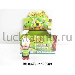 ЗАВОДНАЯ ЗВЕРУШКА С БАРАБАНОМ, В АССОРТ. В ДИСПЛЕЕ 21*17*11СМ УП-12ШТ в кор.2*24уп ― Luckfamily.ru