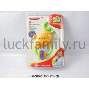ПОГРЕМУШКА ЦВЕТ В АССОРТ. НА БЛИСТЕРЕ 23*17СМ в кор.96шт ― Luckfamily.ru