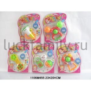 ПОГРЕМУШКА В АССОРТ. НА БЛИСТЕРЕ 23*20СМ в кор.2*96шт ― Luckfamily.ru