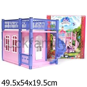 ДОМИК ДЛЯ КУКОЛ "ЗАМОК ПРИНЦЕССЫ", РОЗОВЫЙ (1 ЭТАЖ) в кор.2шт ― Luckfamily.ru