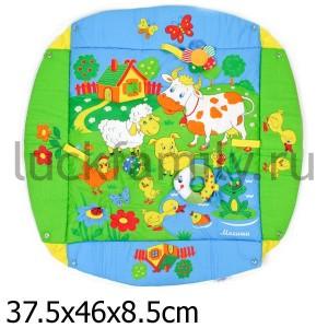 ИГРУШКА КОВРИК РАЗВИВАЮЩИЙ С БОРТИКАМИ "ЛУЖАЙКА" (С РЫБКОЙ) в кор.6шт ― Luckfamily.ru