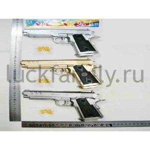 ПИСТОЛЕТ ПНЕВМ. С ПУЛЬКАМИ, ЦВЕТ В АССОРТ. В ПАК. в кор.2*90шт ― Luckfamily.ru