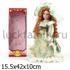 КУКЛА ФАРФОРОВАЯ 40СМ В БАЛЬНОМ ПЛАТЬЕ В РУСС. КОР. в кор.12шт ― Luckfamily.ru