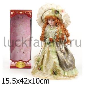 КУКЛА ФАРФОРОВАЯ 40СМ В БАЛЬНОМ ПЛАТЬЕ В РУСС. КОР. в кор.12шт ― Luckfamily.ru