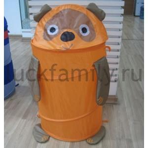 КОРЗИНА ДЛЯ ИГРУШЕК "ИГРАЕМ ВМЕСТЕ" "ВИННИ ПУХ" В ПАК. (РУСС. УП.) 45*50СМ в кор.50шт ― Luckfamily.ru