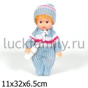 КУКЛА "НАСТЕНЬКА" ПИЩИТ, ОДЕЖДА В АССОРТ. С БУТЫЛОЧКОЙ В ПАК. (РУСС. УП.) 15*32*5 СМ в кор.6*24шт ― Luckfamily.ru