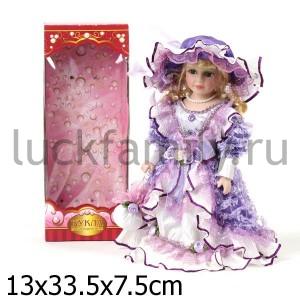 КУКЛА ФАРФОРОВАЯ 30СМ В БАЛЬНОМ ПЛАТЬЕ В РУСС. КОР. в кор.24шт ― Luckfamily.ru