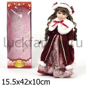 КУКЛА ФАРФОРОВАЯ 40СМ В БАЛЬНОМ ПЛАТЬЕ В РУСС. КОР. в кор.12шт ― Luckfamily.ru