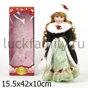 КУКЛА ФАРФОРОВАЯ 40СМ В БАЛЬНОМ ПЛАТЬЕ В РУСС. КОР. в кор.12шт ― Luckfamily.ru